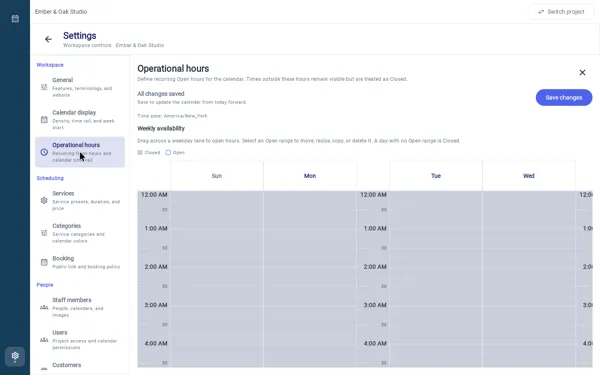 Set your working hours